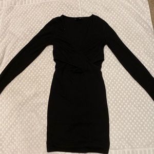 Little black dress with cutouts
